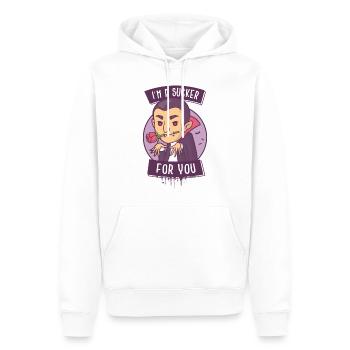 I'm a Sucker For You - Vampire Edition - Men’s Premium Organic Hoodie - white - Front - Nico (187cm)