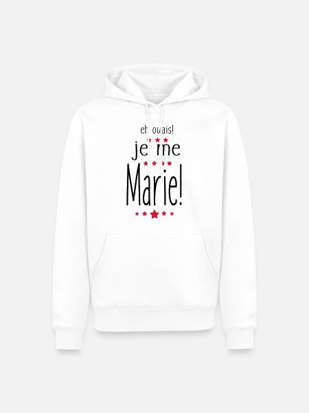 eh ouais - Sweat à capuche Premium bio Homme - blanc