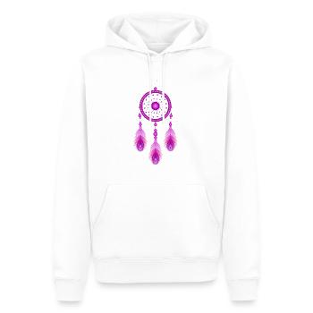 YOGA MÉDITATION BOUDDHA CADEAUX SHIRT DE RAMASSAGE RÊVE - Sweat à capuche Premium bio Homme - blanc - Devant - Nico (187cm)