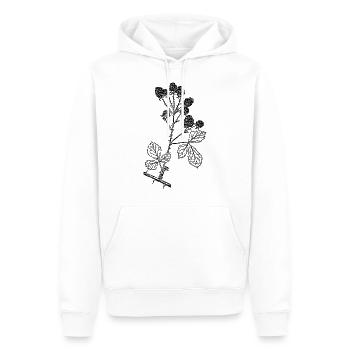 veggie végétarien fruit mûre mûre fruits1 - Sweat à capuche Premium bio Homme - blanc - Devant - Nico (187cm)