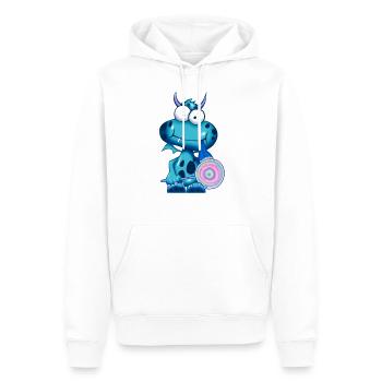 Lolli Olli Monsta sig blue - Männer Premium Bio Hoodie - Weiß - Vorne - Nico (187cm)