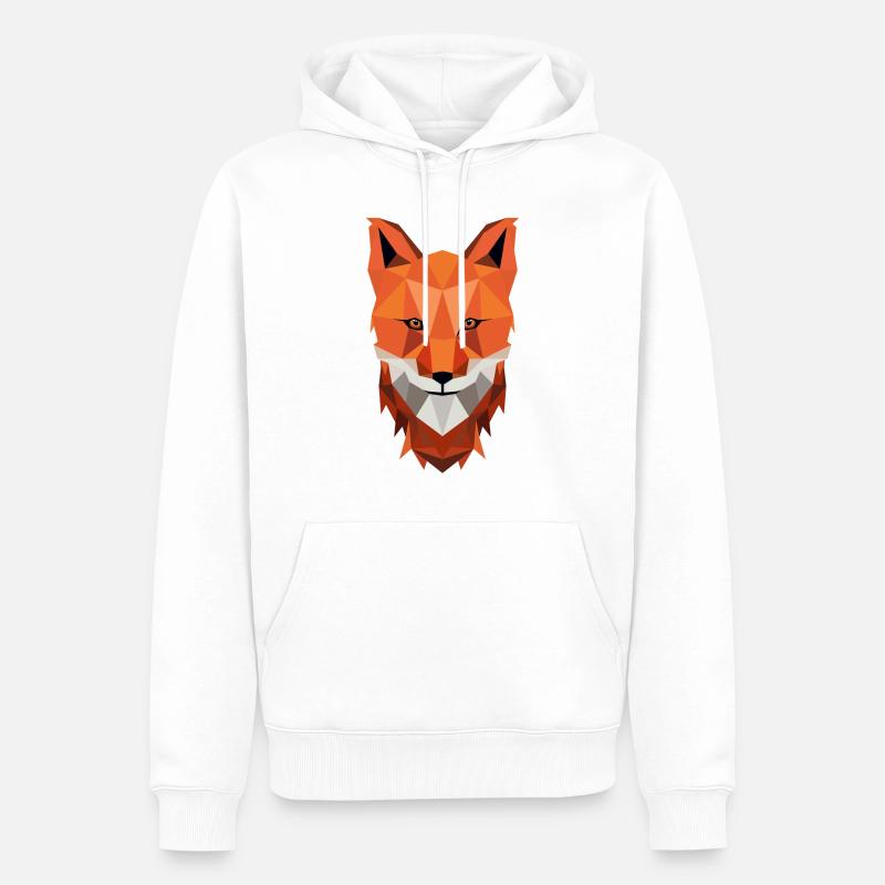 Fuchs - Männer Premium Bio Hoodie - Weiß