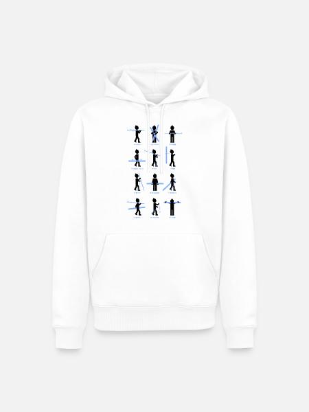 SKI Tragemöglichkeiten - HOW TO CARRY YOUR SKIS! - Männer Premium Bio Hoodie - Weiß