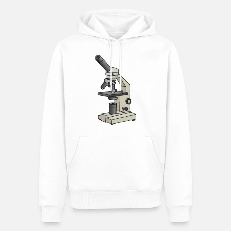 Microscope - Sweat à capuche Premium bio Homme - blanc