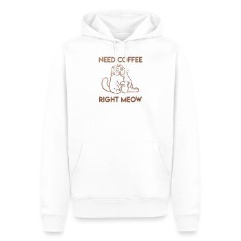 Cat Shirt · Cat Friend · Gift - Men’s Premium Organic Hoodie - white - Front - Nico (187cm)