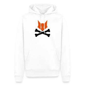 Fox N´ Bones - Männer Premium Bio Hoodie - Weiß - Vorne - Nico (187cm)