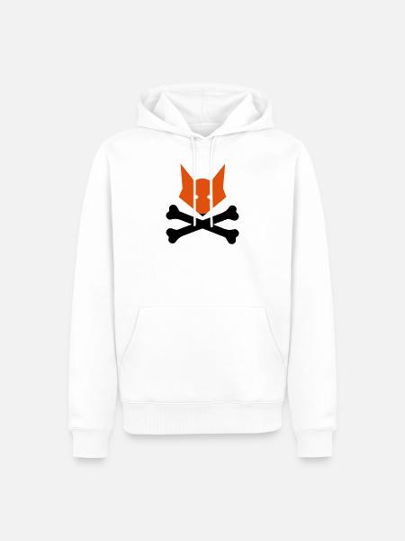 Fox N´ Bones - Men’s Premium Organic Hoodie - white
