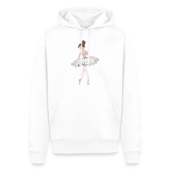 Danseur d'opéra - Sweat à capuche Premium bio Homme - blanc - Devant - Nico (187cm)