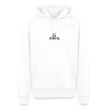 papa du sauvage 01 - Sweat à capuche Premium bio Homme - blanc - Devant - Nico (187cm)