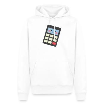 calculatrice - Sweat à capuche Premium bio Homme - blanc - Devant - Nico (187cm)