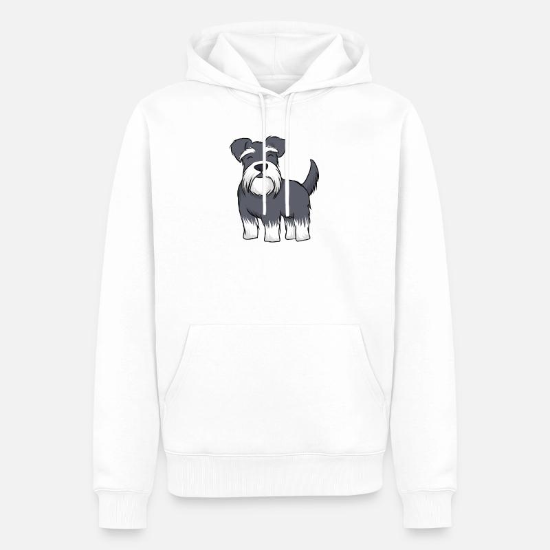 Miniature Schnauzer - Männer Premium Bio Hoodie - Weiß