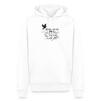 I Will Be With You - Sweat à capuche Premium bio Homme - blanc - Devant - Nico (187cm)