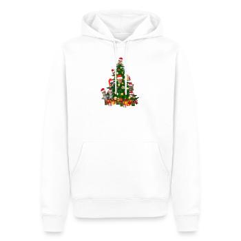 Arbre à chat chat arbre de Noël - Sweat à capuche Premium bio Homme - blanc - Devant - Nico (187cm)