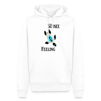 Südsee Feeling - Männer Premium Bio Hoodie - Weiß - Vorne - Nico (187cm)
