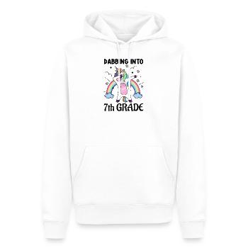 Einschulung 7. Klasse - Männer Premium Bio Hoodie - Weiß - Vorne - Nico (187cm)