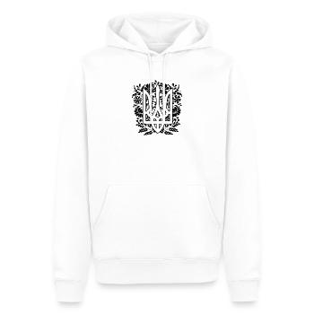 Silhouette armoiries cadeau Ukraine Ukrainien - Sweat à capuche Premium bio Homme - blanc - Devant - Nico (187cm)