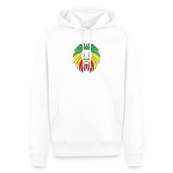 Rasta Reggae Reggae Musique Lion Cadeau - Sweat à capuche Premium bio Homme - blanc - Devant - Nico (187cm)