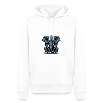 Elephant Comic - Men’s Premium Organic Hoodie - white - Front - Nico (187cm)