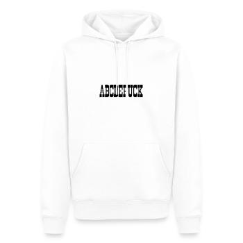 abcdefuck - Sweat à capuche Premium bio Homme - blanc - Devant - Nico (187cm)