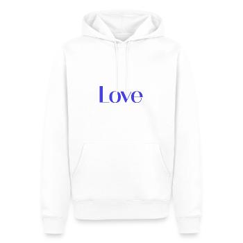 ICH LIEBE DICH. LIEBE. PAAR. ICH HABE GERADE GEHEIRATET. Junggesellinnenabschied - Männer Premium Bio Hoodie - Weiß - Vorne - Nico (187cm)