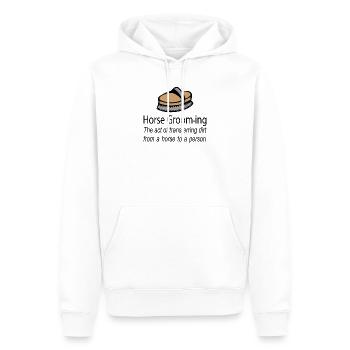 Pferd - Männer Premium Bio Hoodie - Weiß - Vorne - Nico (187cm)
