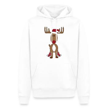 Orignal drôle pour Noël - Sweat à capuche Premium bio Homme - blanc - Devant - Nico (187cm)