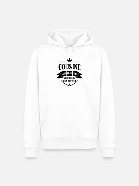 Cousin - Cousine - Famille - Naissance - Bébé - Men’s Premium Organic Hoodie - white