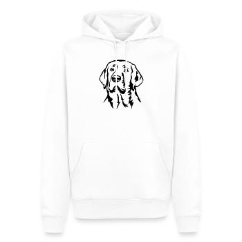 Tête de Broholmer - Sweat à capuche Premium bio Homme - blanc - Devant - Nico (187cm)