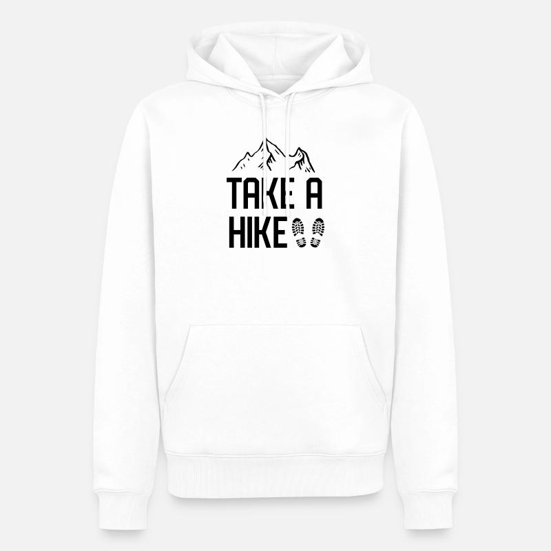Machen Sie eine Wanderung - Männer Premium Bio Hoodie - Weiß