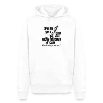 C'est pas moi qui explique mal, c'est les autres.. - Sweat à capuche Premium bio Homme - blanc - Devant - Nico (187cm)