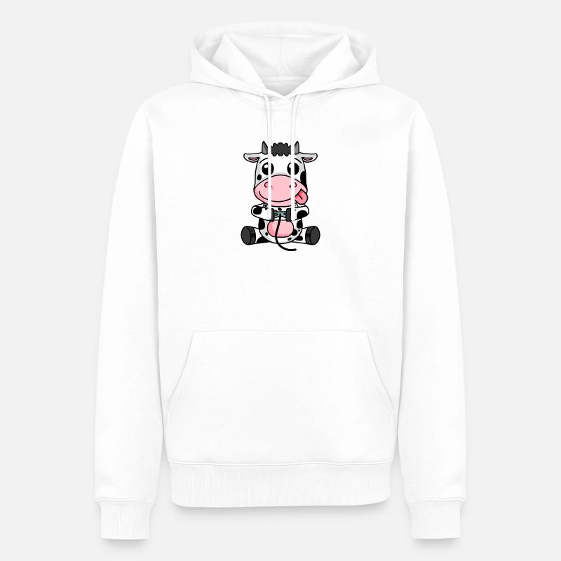 Jeu de joueur de vache - Sweat à capuche Premium bio Homme - blanc