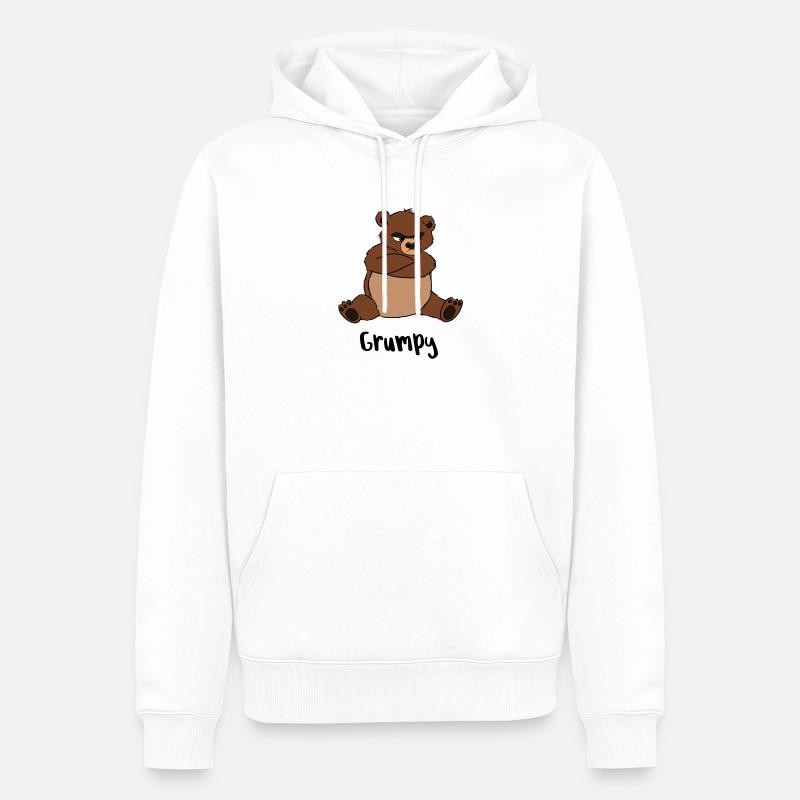 Grumpy - Männer Premium Bio Hoodie - Weiß