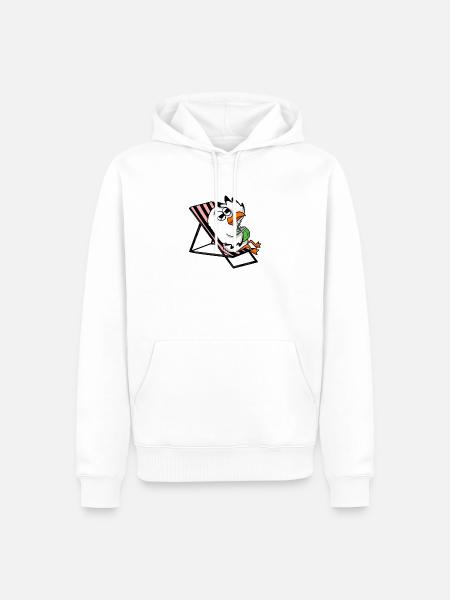 Gull - Men’s Premium Organic Hoodie - white