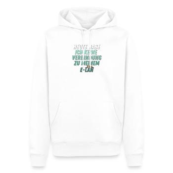 Heute habe ich keine Verbindung zu meinem E-LAN - Männer Premium Bio Hoodie - Weiß - Vorne - Nico (187cm)