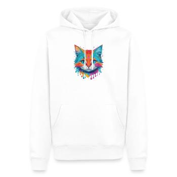 Niedliche Katze - Männer Premium Bio Hoodie - Weiß - Vorne - Nico (187cm)