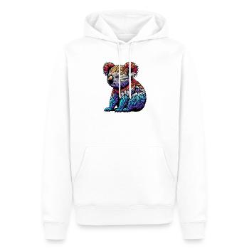 Koala - Männer Premium Bio Hoodie - Weiß - Vorne - Nico (187cm)