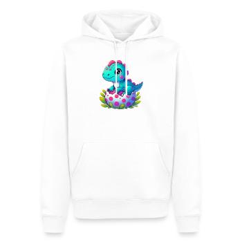 Dinosaur - Men’s Premium Organic Hoodie - white - Front - Nico (187cm)
