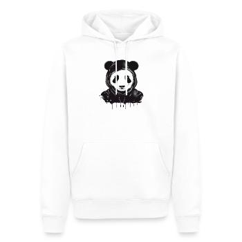 Tête d’ours panda drôle avec capuche à capuche - Sweat à capuche Premium bio Homme - blanc - Devant - Nico (187cm)