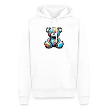 Orso orsacchiotto Ours en peluche - Sweat à capuche Premium bio Homme - blanc - Devant - Nico (187cm)