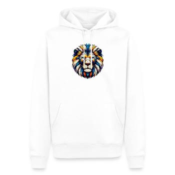 Löwe - Männer Premium Bio Hoodie - Weiß - Vorne - Nico (187cm)