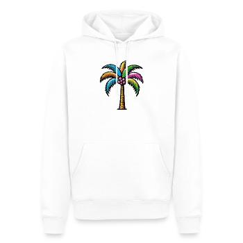 Palme - Männer Premium Bio Hoodie - Weiß - Vorne - Nico (187cm)
