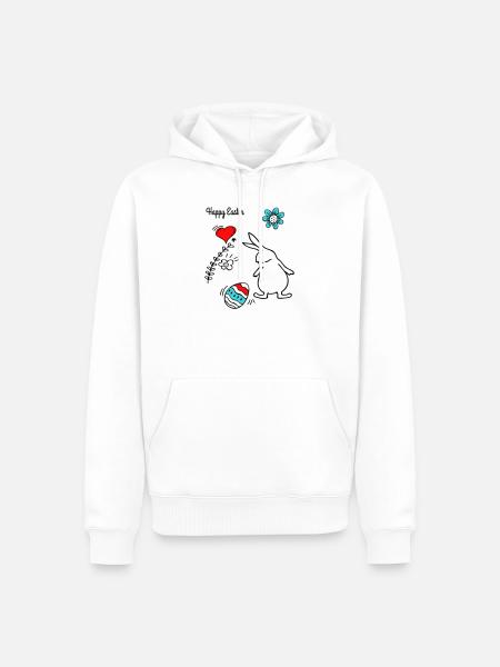 Happy Easter - Männer Premium Bio Hoodie - Weiß