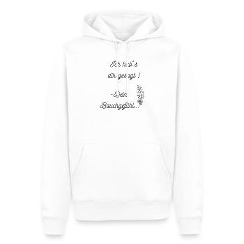 Bauchgefühl - Männer Premium Bio Hoodie - Weiß - Vorne - Nico (187cm)