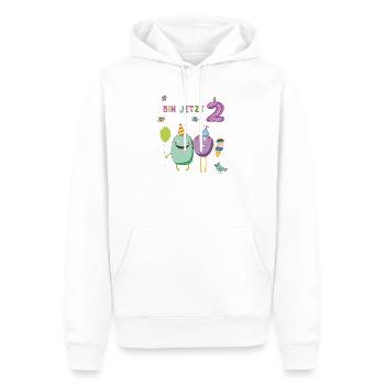 Fille d’anniversaire - Sweat à capuche Premium bio Homme - blanc - Devant - Nico (187cm)