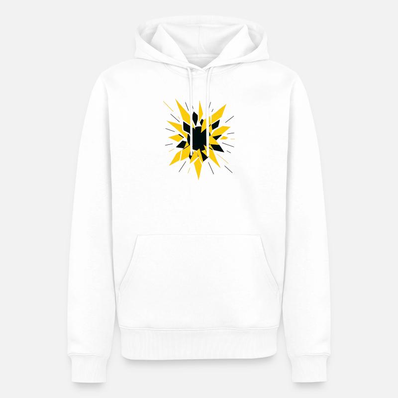 Fragmentation radioactive – Conception physique - Sweat à capuche Premium bio Homme - blanc