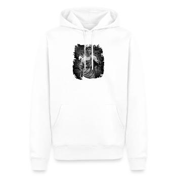 Le Street Art, c’est la liberté : le design graphique - Sweat à capuche Premium bio Homme - blanc - Devant - Nico (187cm)