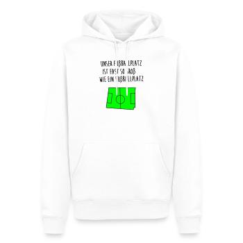 Comme un terrain de football - Sweat à capuche Premium bio Homme - blanc - Devant - Nico (187cm)