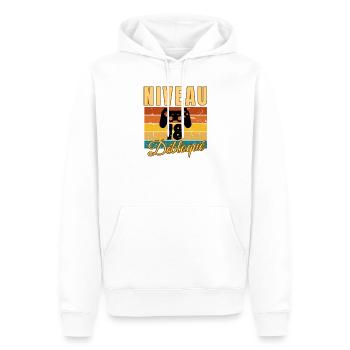 Level 18 Years Birthday Gamer Vintage Humor - Sweat à capuche Premium bio Homme - blanc - Devant - Nico (187cm)