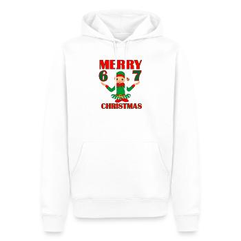 Vibrations Elf 6–7 – NOËL (Inspiré par le 6- - Sweat à capuche Premium bio Homme - blanc - Devant - Nico (187cm)