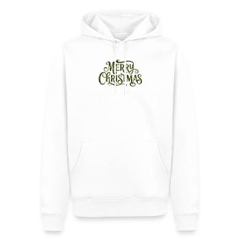 Message de Noël Vintage Vert - Sweat à capuche Premium bio Homme - blanc - Devant - Nico (187cm)